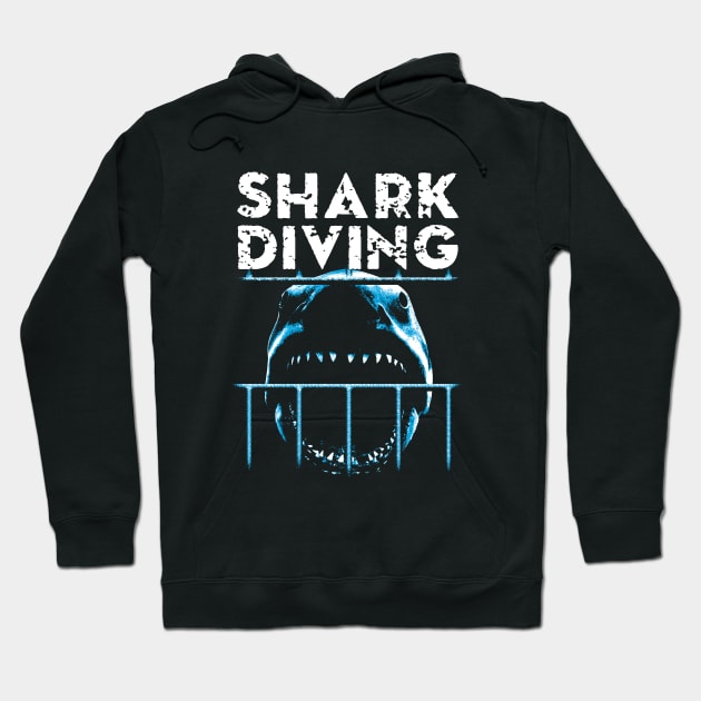 Cage Diving - Shark Scuba Diving Hoodie by TMBTM
